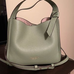 Kate Spade Crossbody Knott purse. 9Hx10Wx5.5D. Romaine color/Pebbled leather.